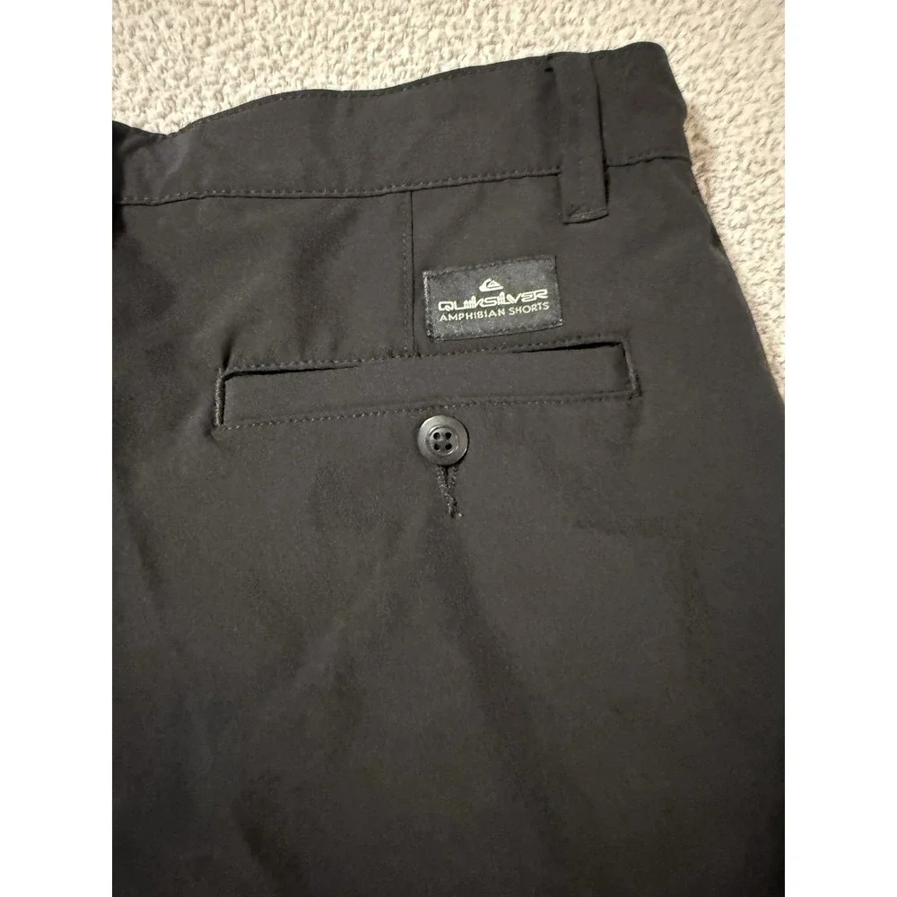 Quicksilver Black Youth Chino Athletic Classic Hybrid Shorts Size 18 New